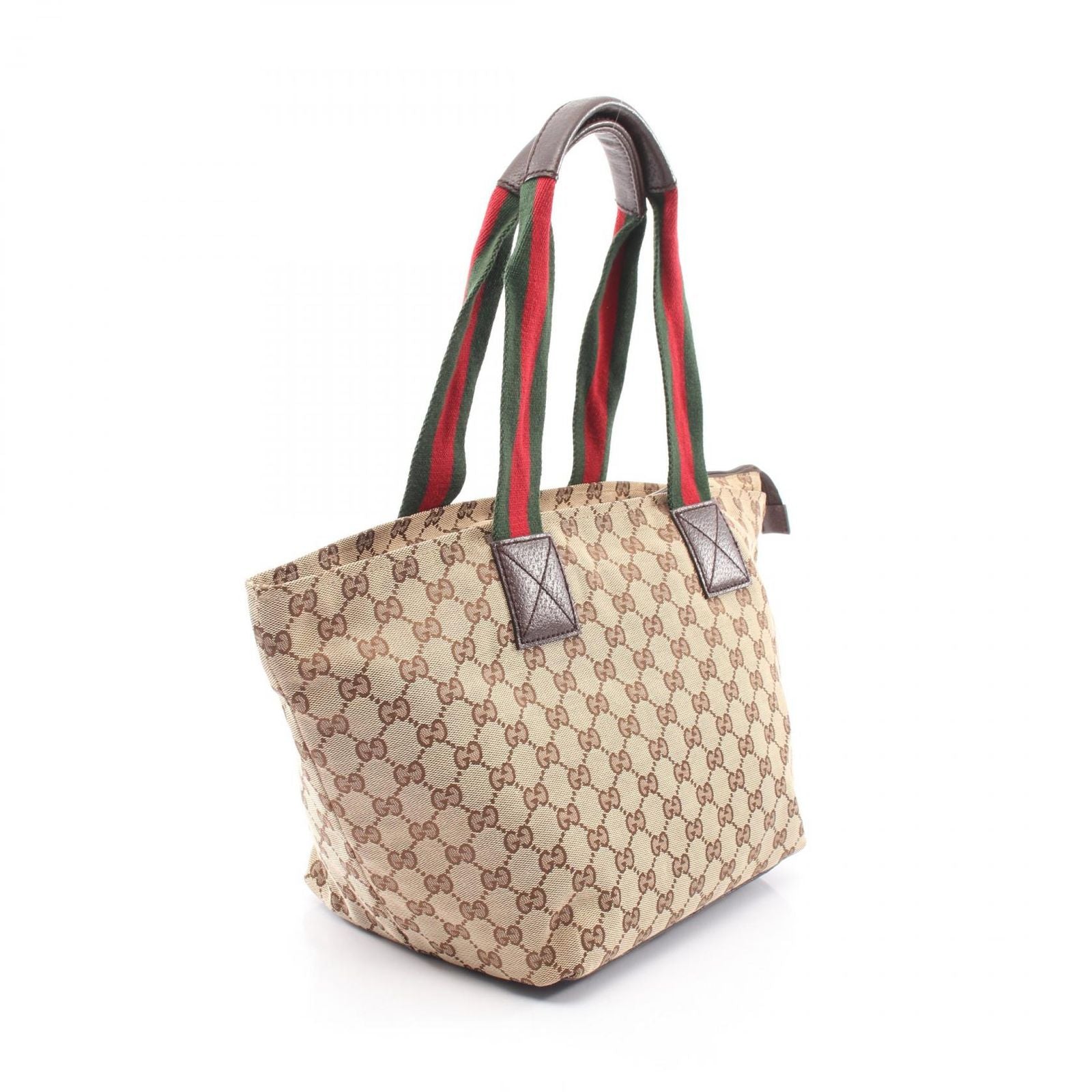 Gucci Tote GG Canvas Sherry Line Beige Dark Brown — view 2