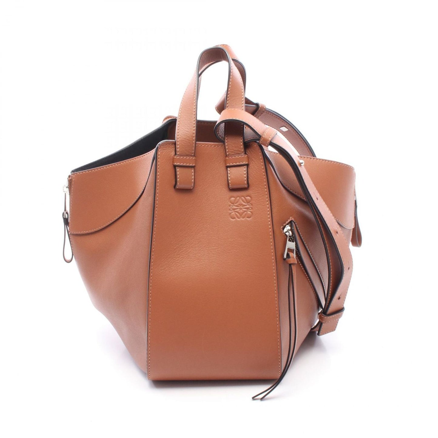Loewe Handbag Hammock Small 2-Way Brown Leather