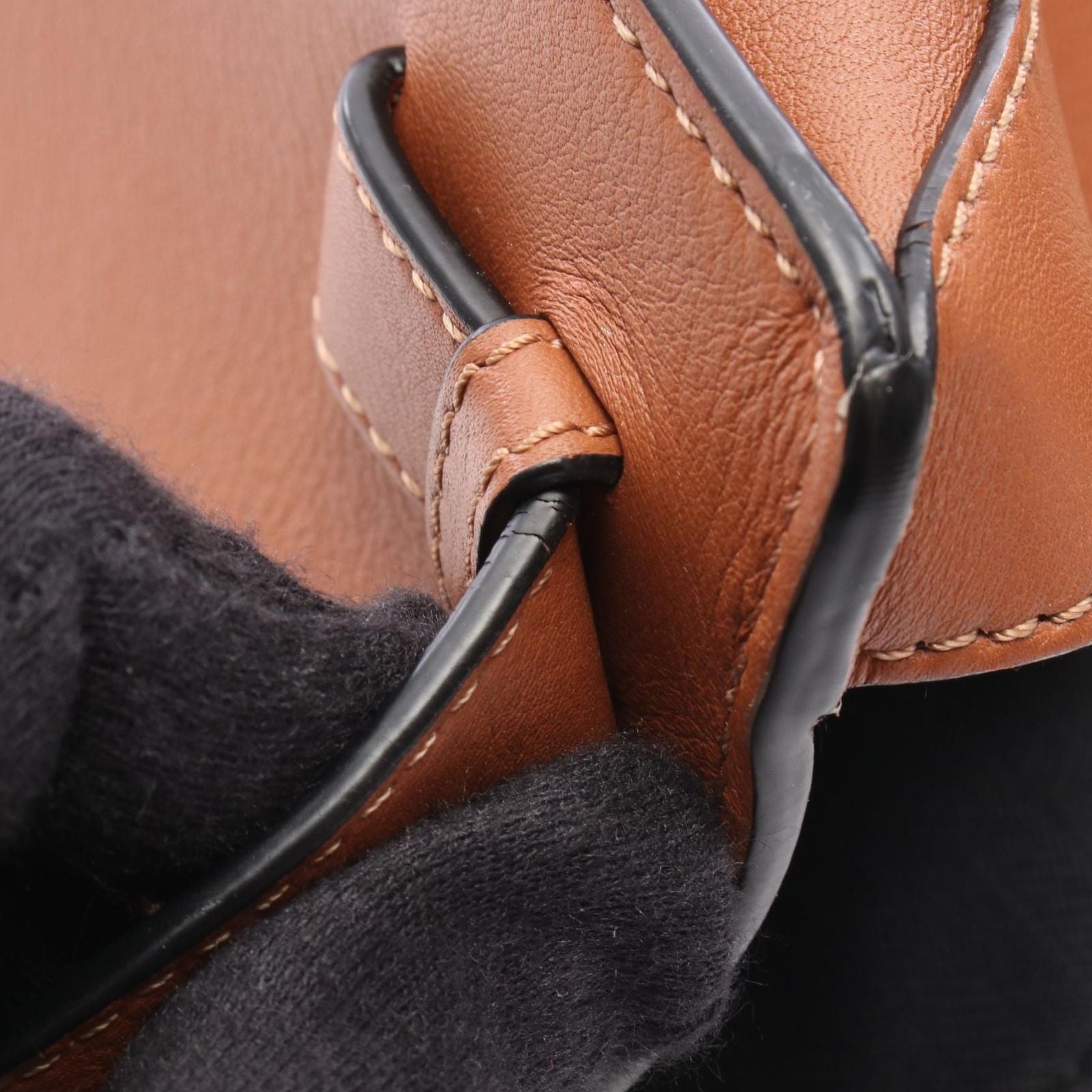 Loewe Handbag Hammock Small 2-Way Brown Leather — view 8