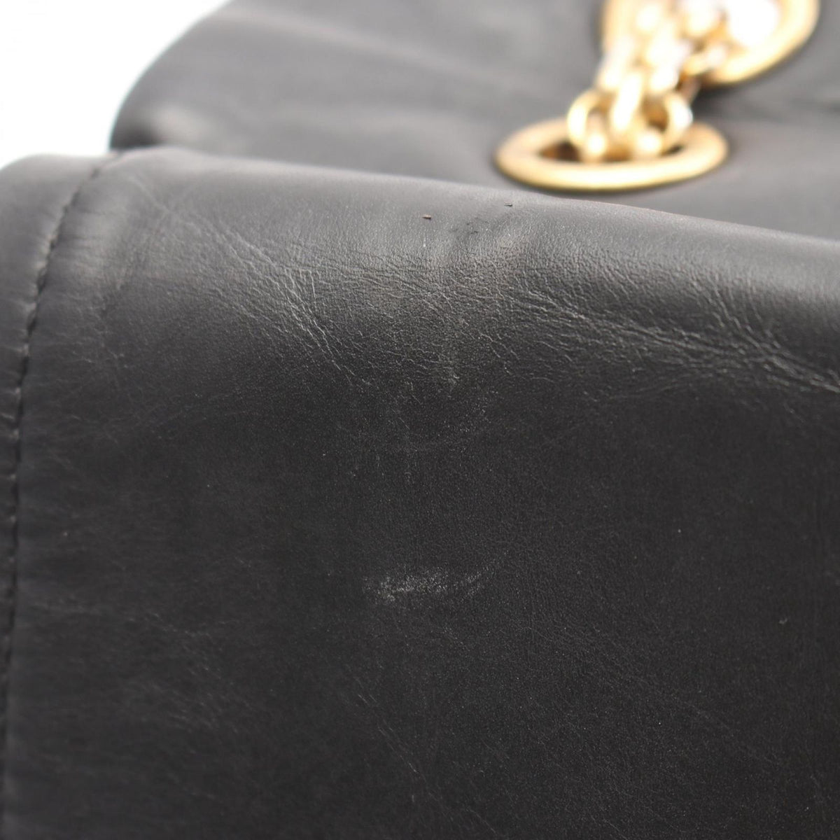 Chanel Shoulder Bag 2.55 Quilted Maxi Double Flap Black Calfskin Deca Chain — view 7