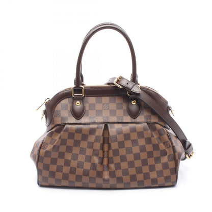 Louis Vuitton Handbag Trevi PM Damier Ebene 2-Way Canvas Leather