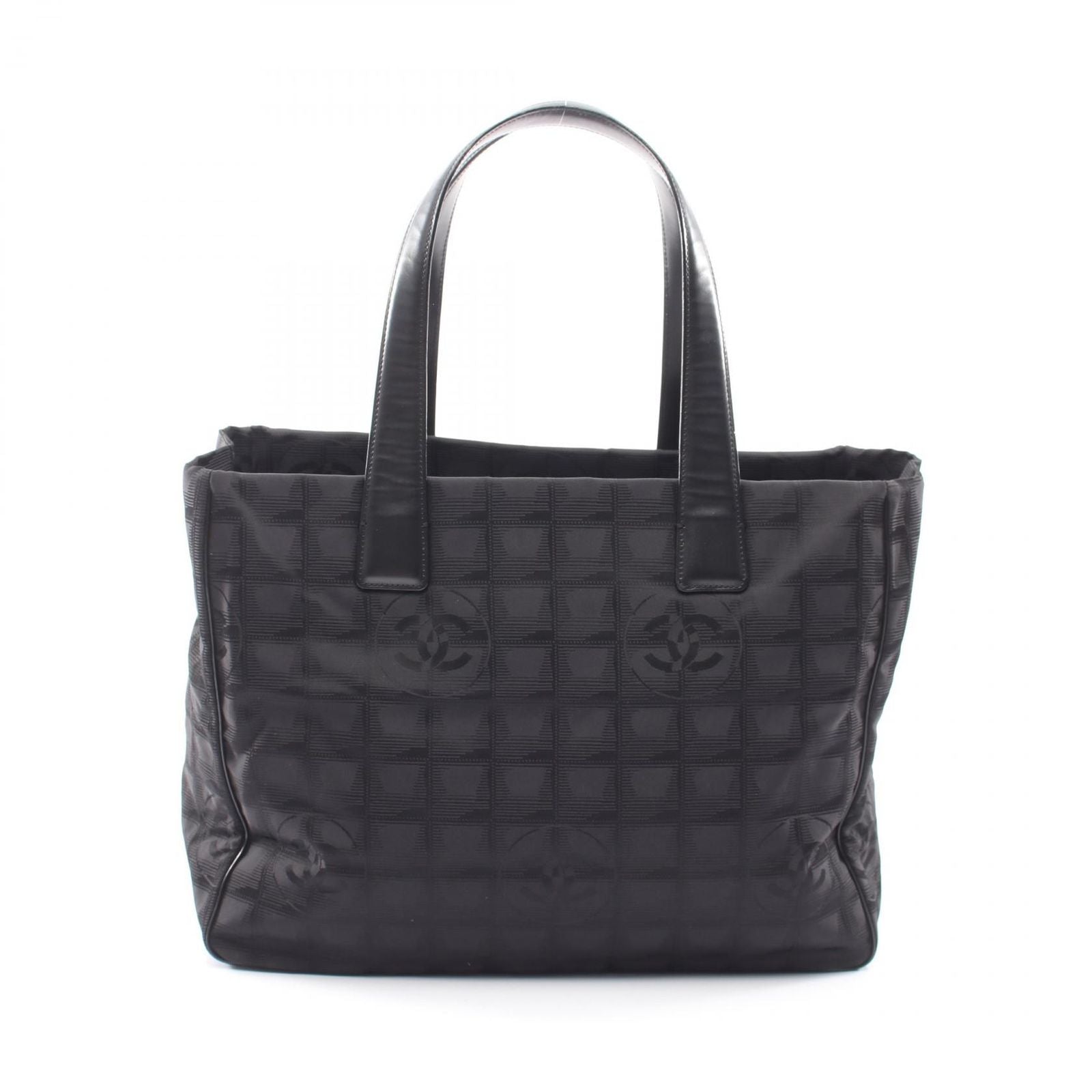 Chanel Tote New Travel Line Black Leather