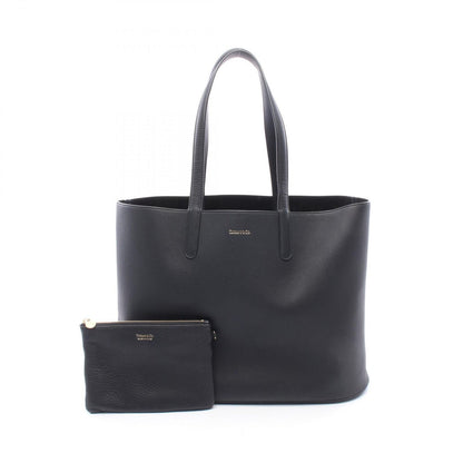 Tiffany & Co Tote Shopping Black Leather