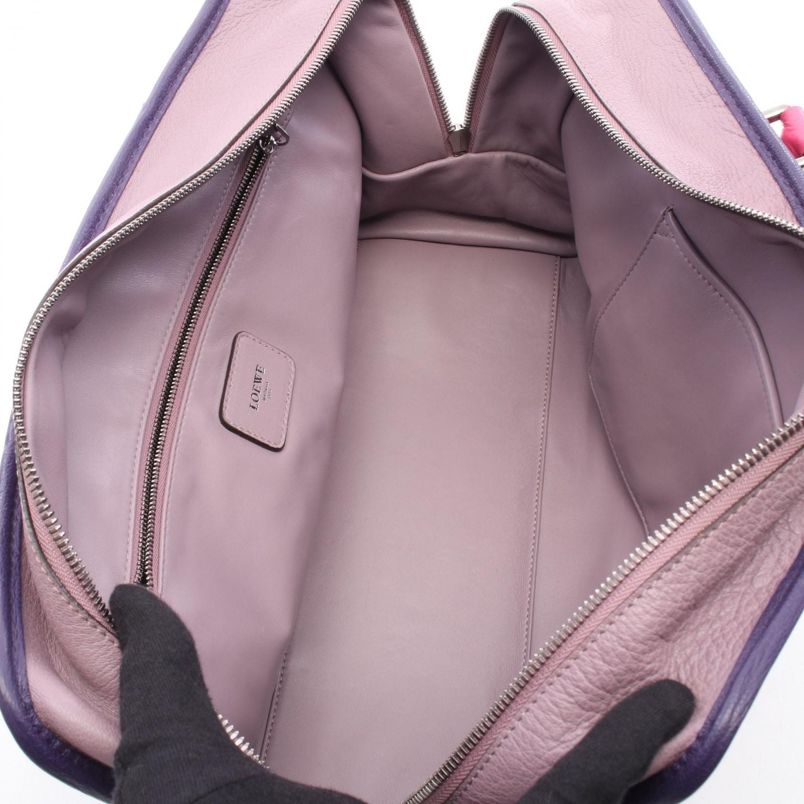 Loewe Handbag Amazona 35 Lavender Purple Pink Leather — view 3