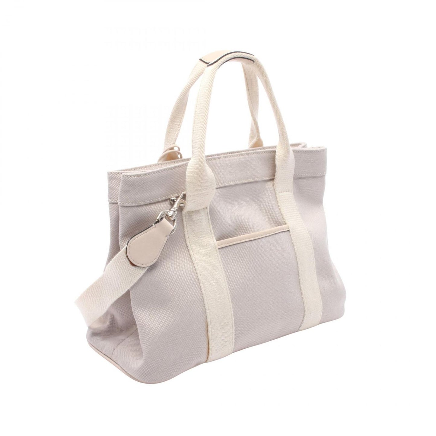 Loewe Tote Anagram 2-Way Light Gray Canvas Leather Handbag — view 2