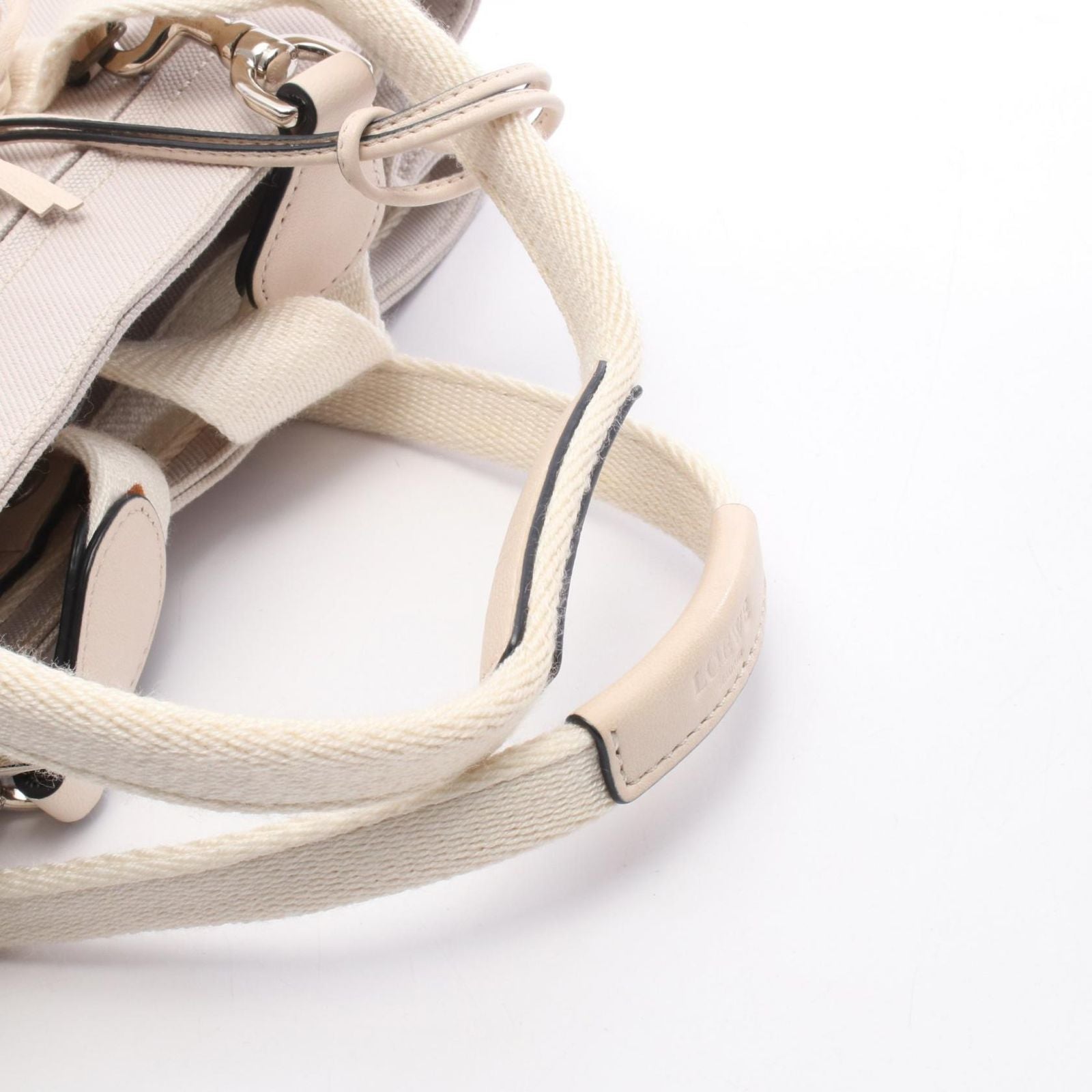 Loewe Tote Anagram 2-Way Light Gray Canvas Leather Handbag — view 7