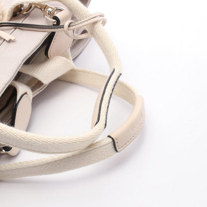 Loewe Tote Anagram 2-Way Light Gray Canvas Leather Handbag — view 7