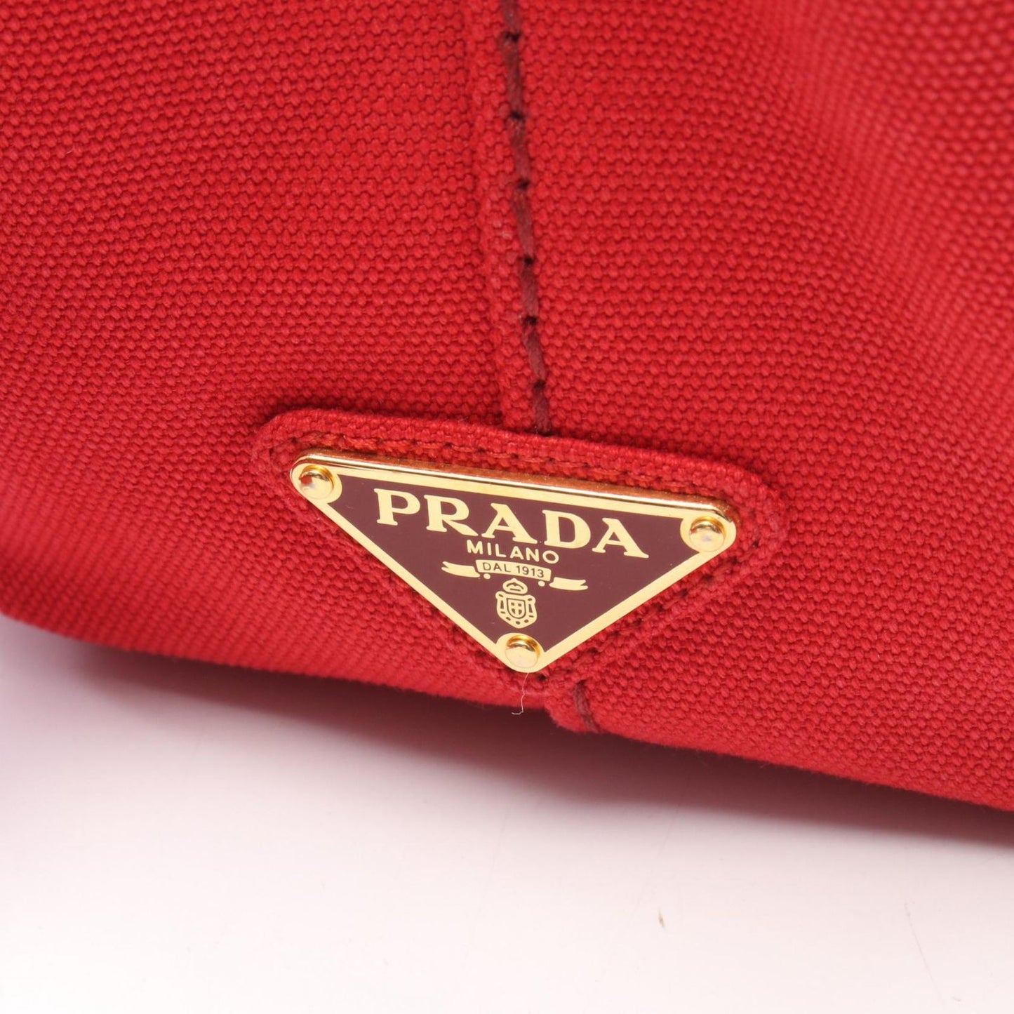 Prada Tote Canapa Mini 2-Way Red Canvas — view 5