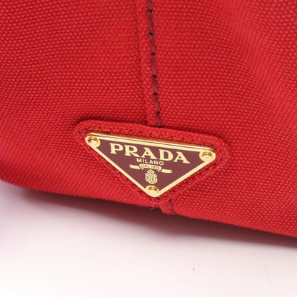 Prada Tote Canapa Mini 2-Way Red Canvas — view 5