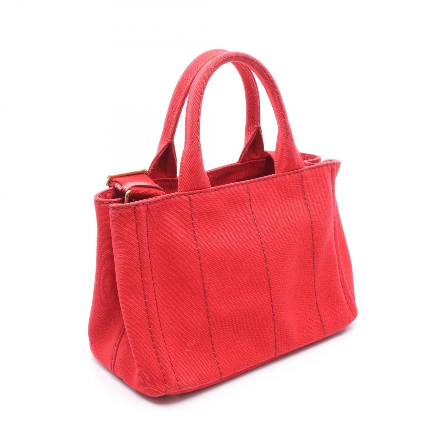 Prada Tote Canapa Mini 2-Way Red Canvas — view 2