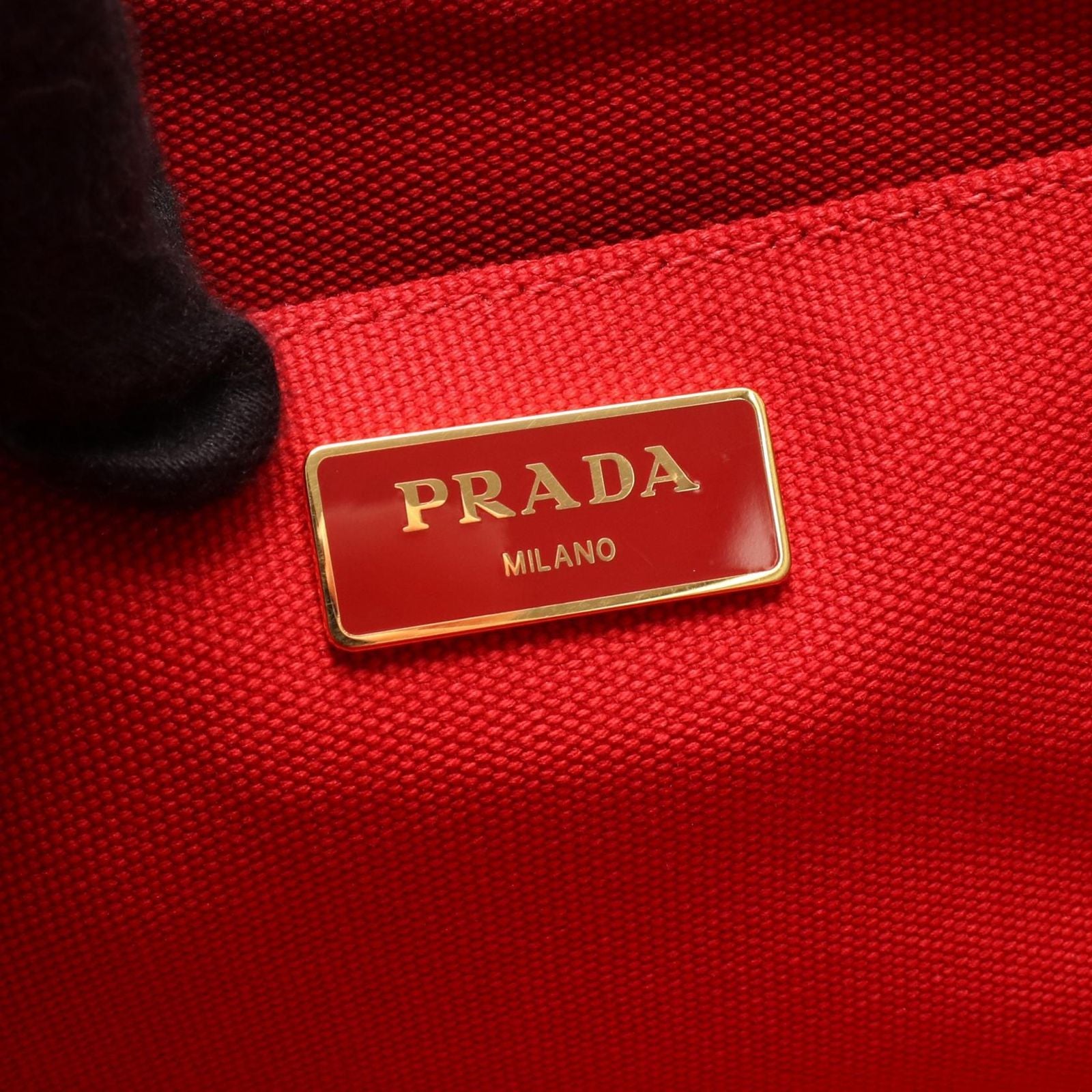 Prada Tote Canapa Mini 2-Way Red Canvas — view 4