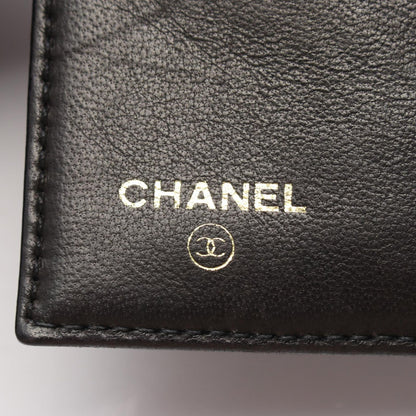Chanel Trifold Wallet CC Logo Black Caviar Leather — view 5