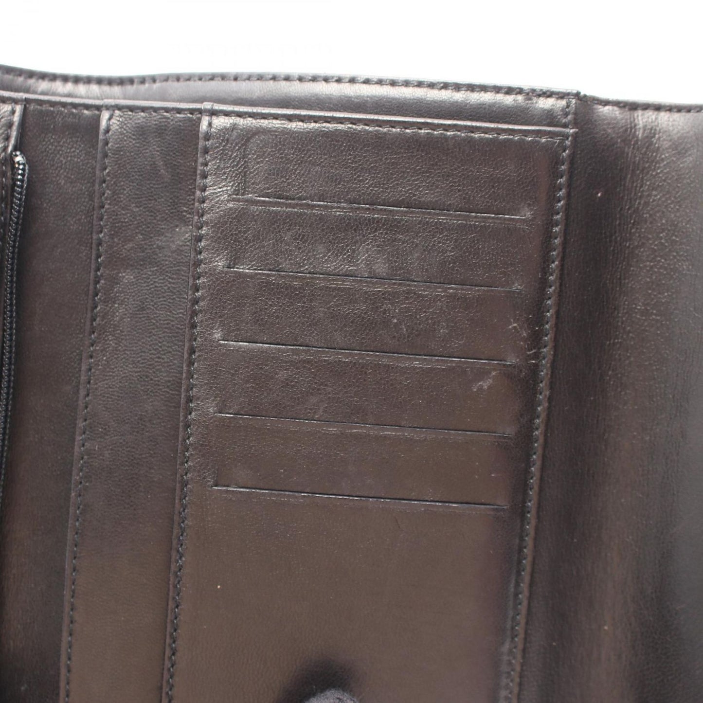 Chanel Trifold Wallet CC Logo Black Caviar Leather — view 7