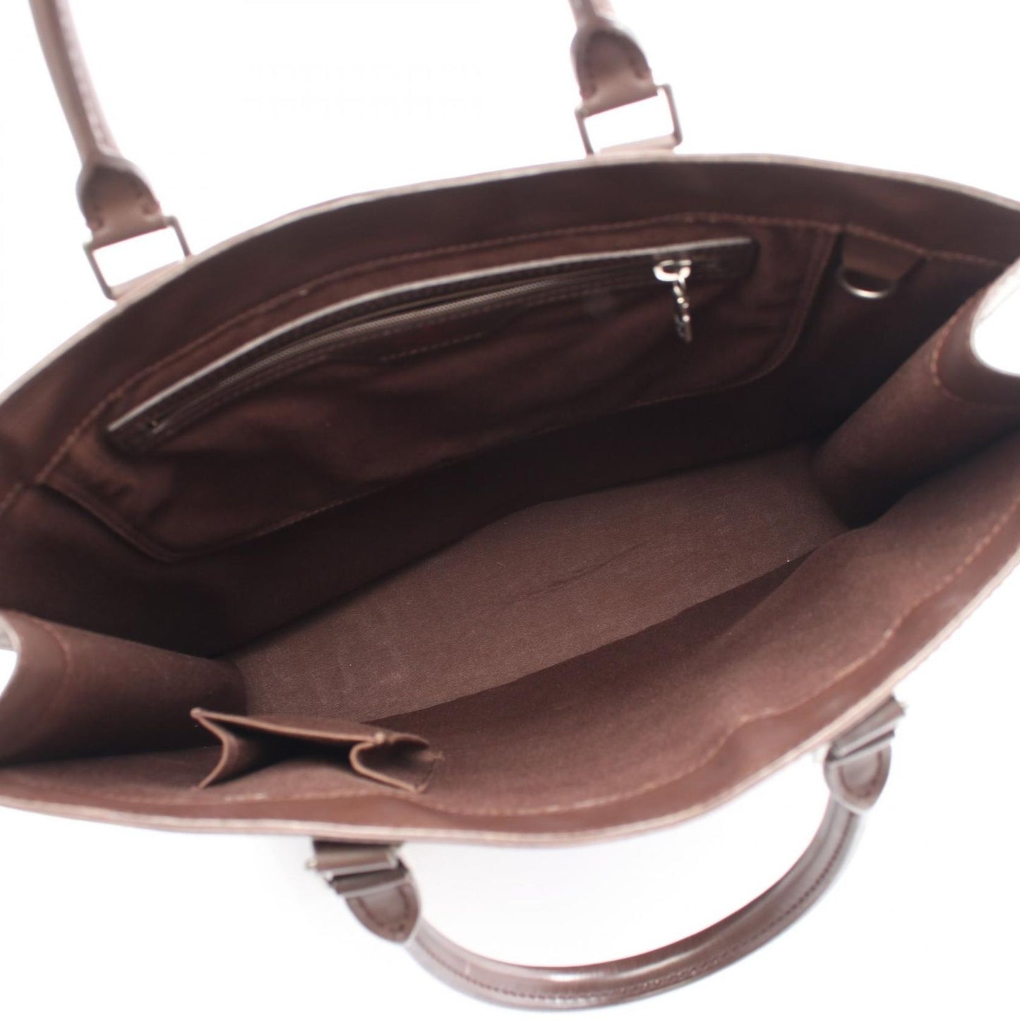 Louis Vuitton Tote Sac Plat Mocha Leather Sac — view 3
