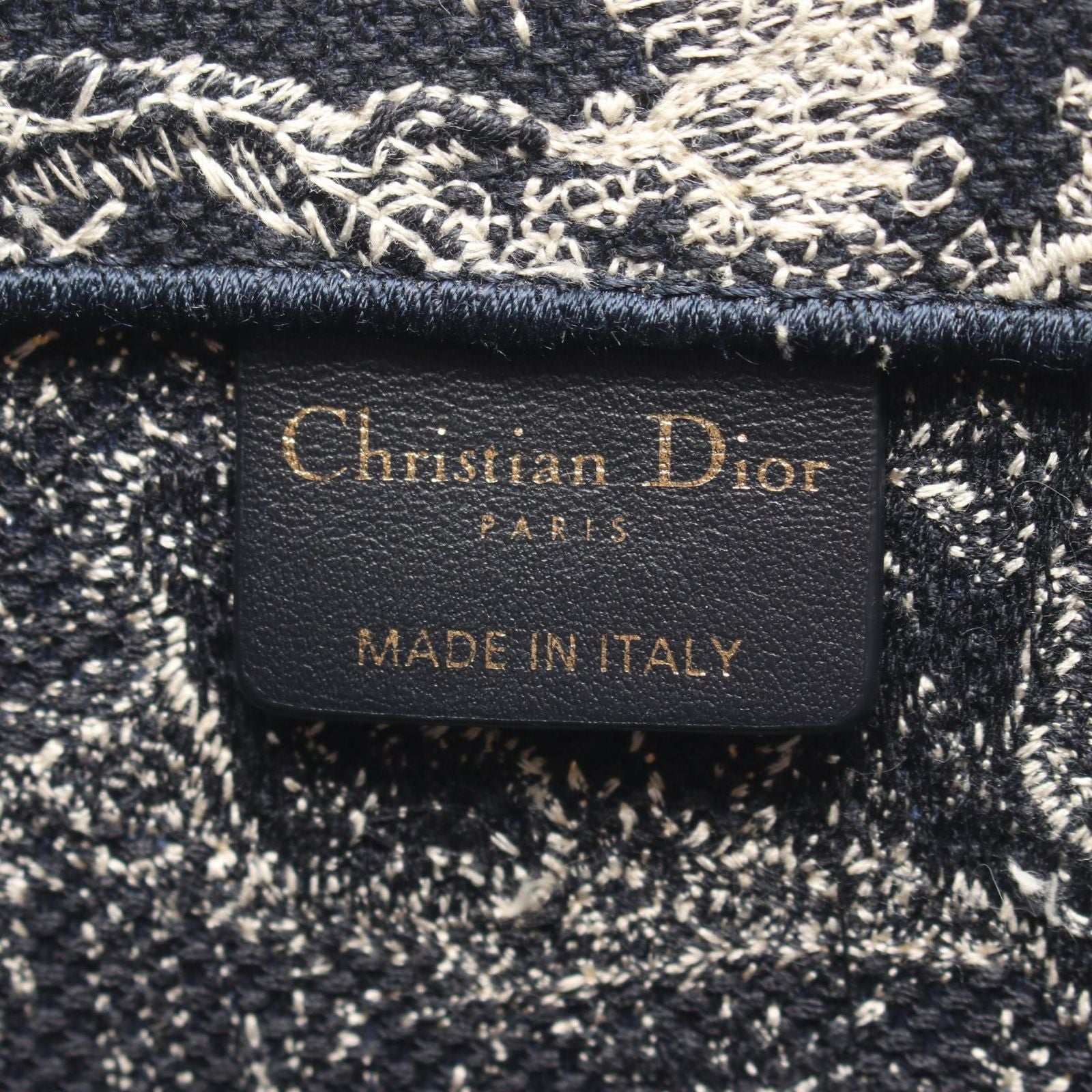 Dior Tote Book Navy Canvas — view 4