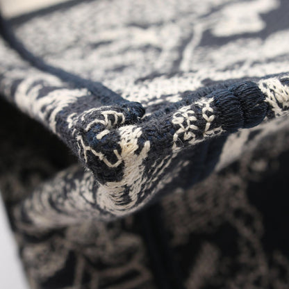 Dior Tote Book Navy Canvas — view 6