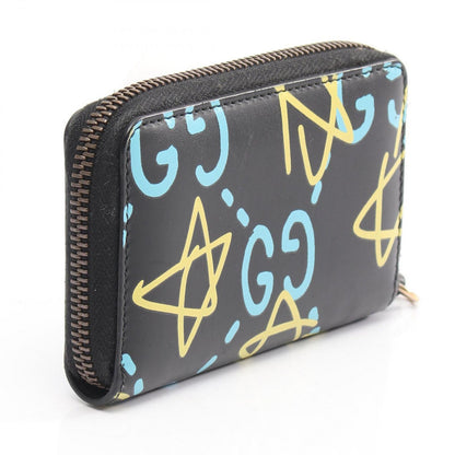 Gucci Coin Case Ghost Card Black Leather GG — view 2
