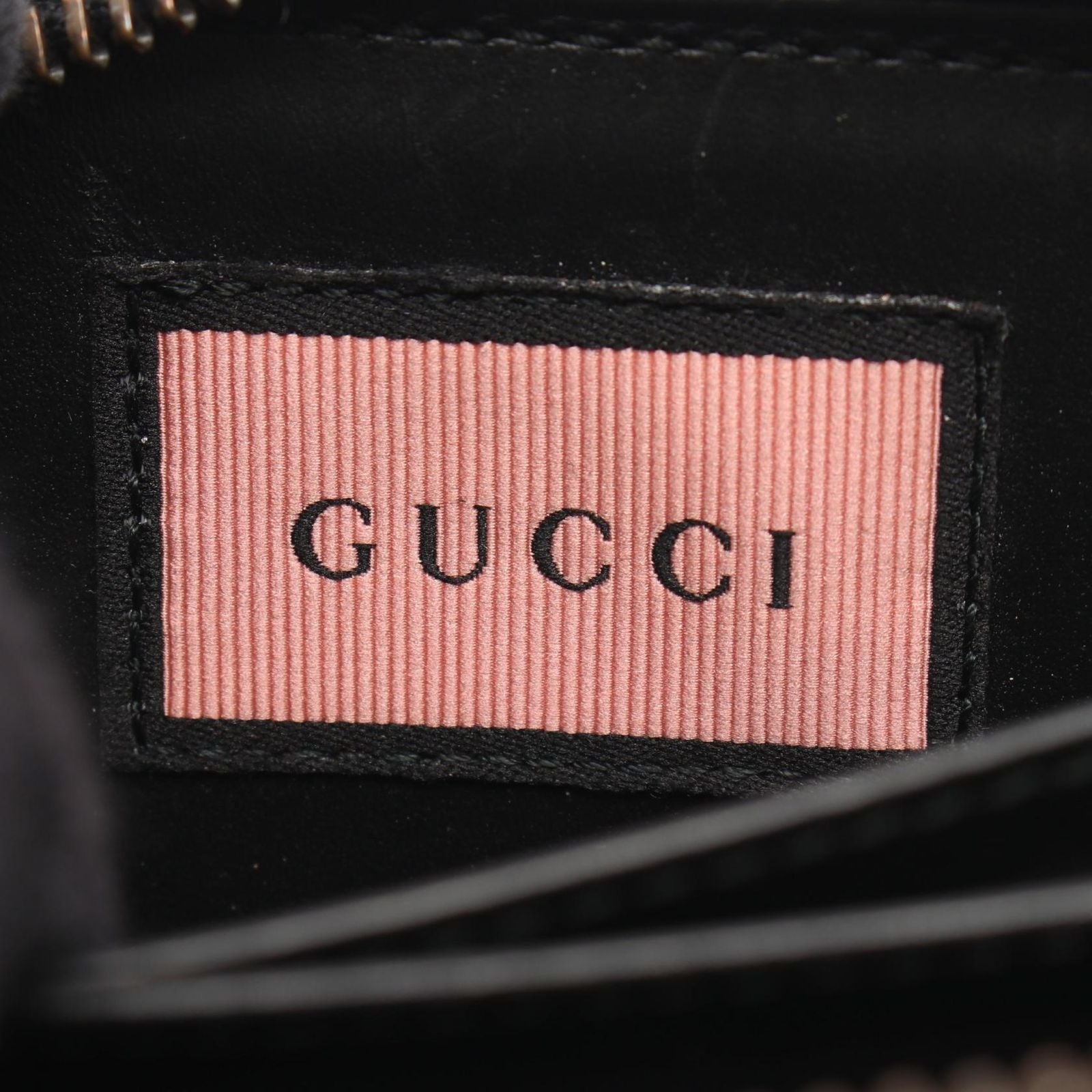 Gucci Coin Case Ghost Card Black Leather GG — view 5