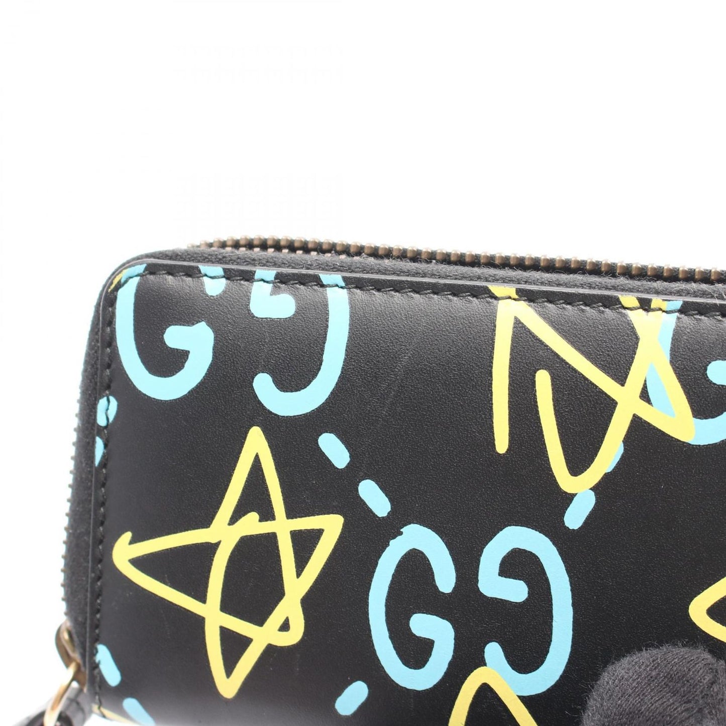 Gucci Coin Case Ghost Card Black Leather GG — view 6