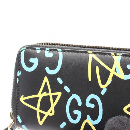 Gucci Coin Case Ghost Card Black Leather GG — view 6