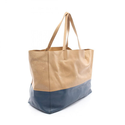 Celine Tote Horizontal Cabas Bicolor Beige Navy Leather — view 2