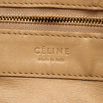 Celine Tote Horizontal Cabas Bicolor Beige Navy Leather — view 4