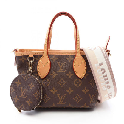 Louis Vuitton Handbag Neverfull BB Monogram Beige 2-Way Canvas Leather