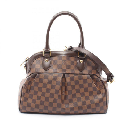 Louis Vuitton Handbag Trevi PM Damier Ebene 2-Way Canvas Leather