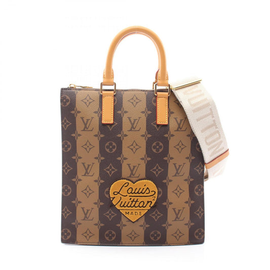 Louis Vuitton Tote Sac Plat Messenger Monogram Stripe 2-Way Canvas Leather