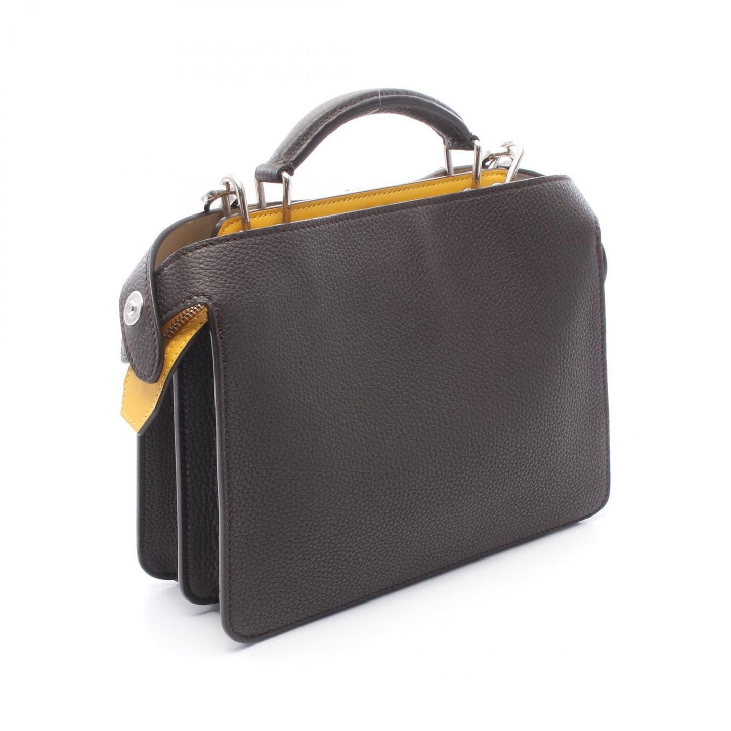 Fendi Handbag Peekaboo ISeeU Small 2-Way Dark Brown Leather — view 2
