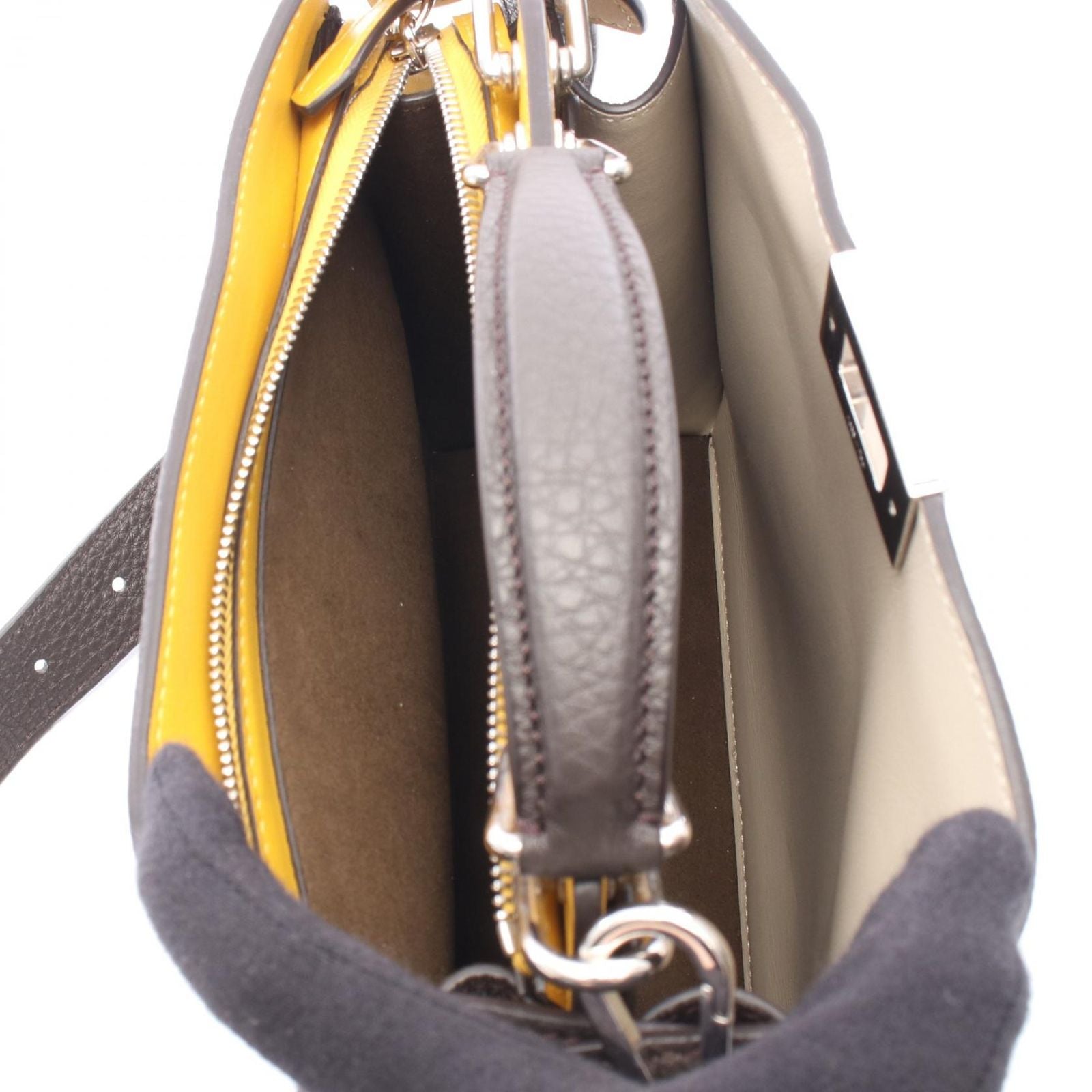Fendi Handbag Peekaboo ISeeU Small 2-Way Dark Brown Leather — view 3