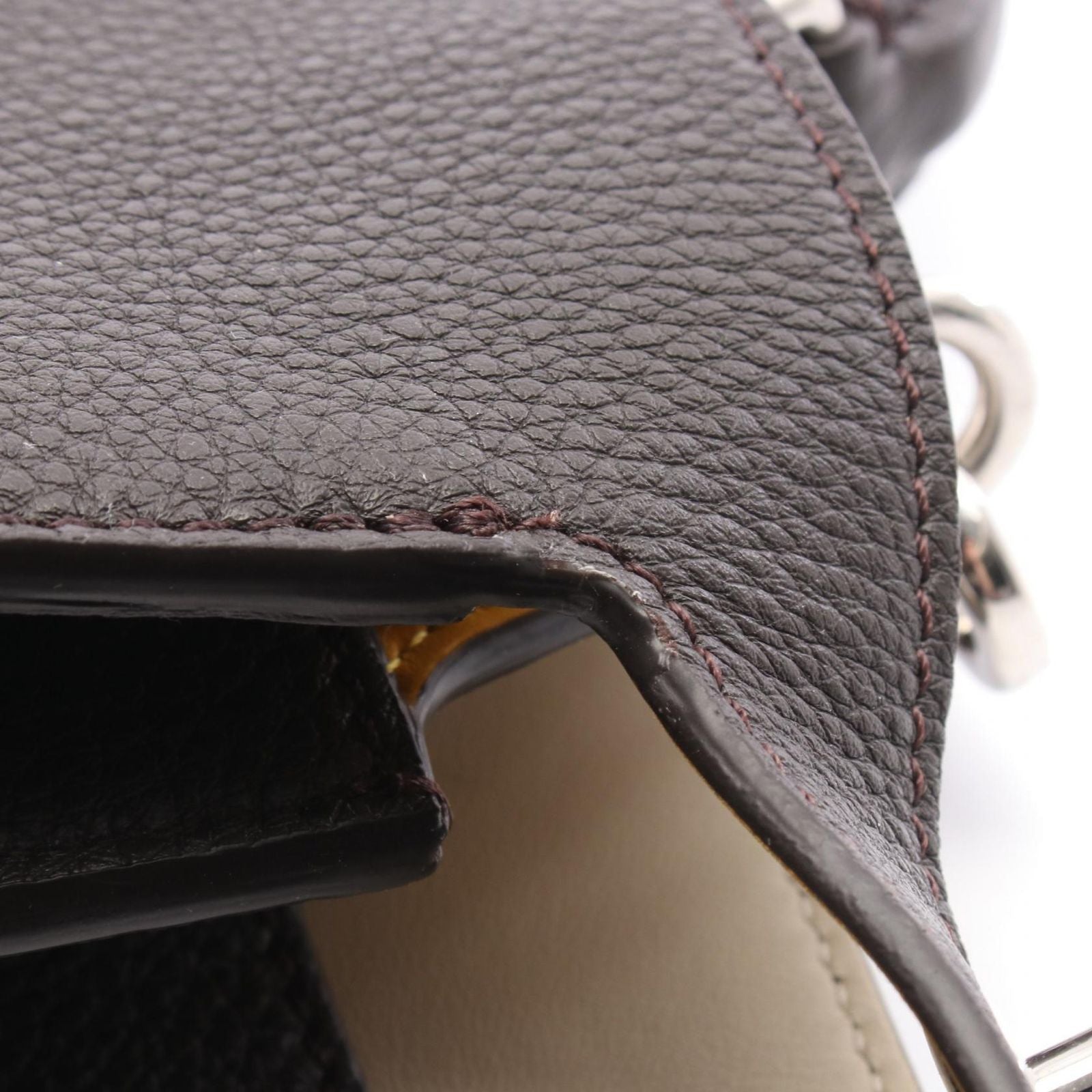 Fendi Handbag Peekaboo ISeeU Small 2-Way Dark Brown Leather — view 7