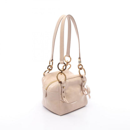 Prada Shoulder Bag Dangle Mini Pink Beige Leather Mini Top Handle — view 2