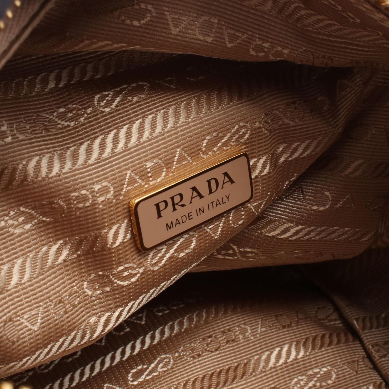 Prada Shoulder Bag Dangle Mini Pink Beige Leather Mini Top Handle — view 4