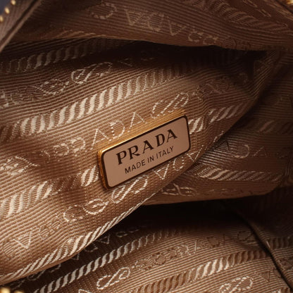 Prada Shoulder Bag Dangle Mini Pink Beige Leather Mini Top Handle — view 4