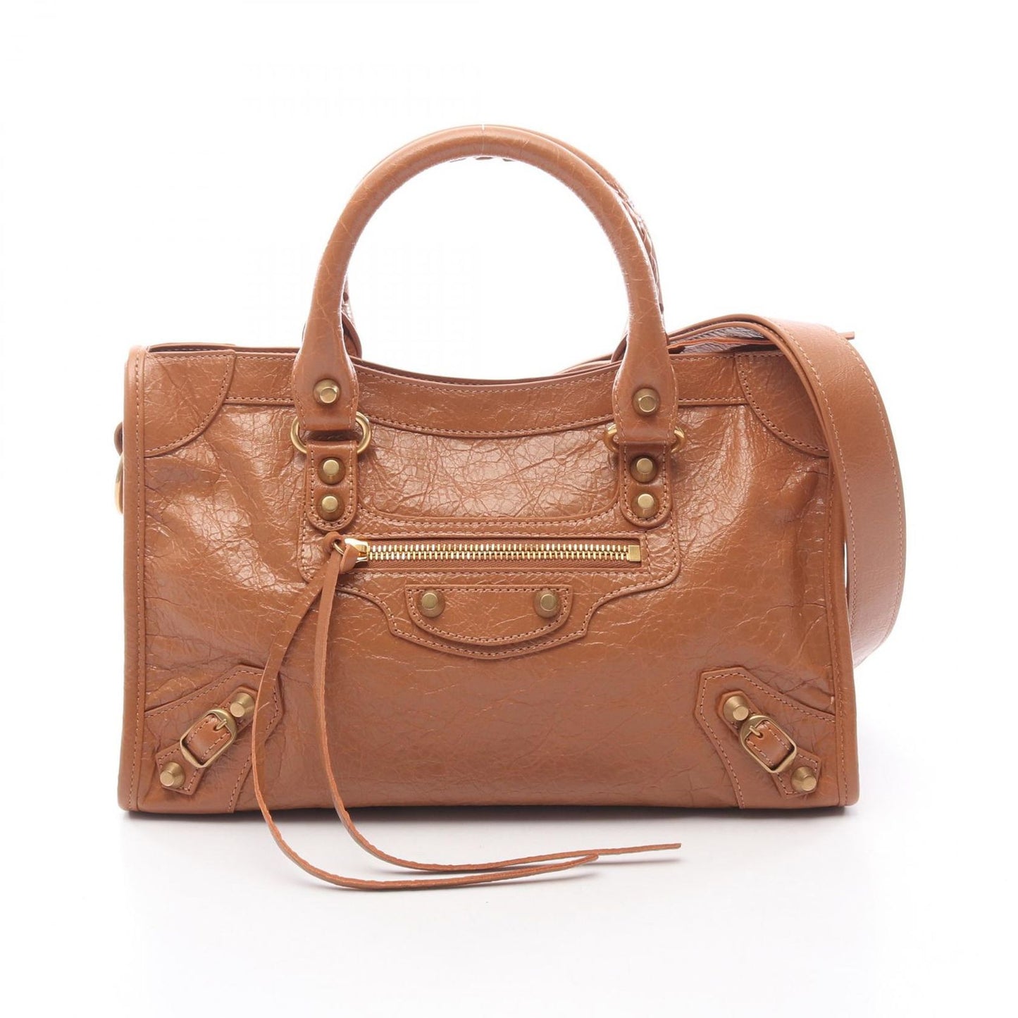 Balenciaga Handbag le City Small 2-Way Camel Leather