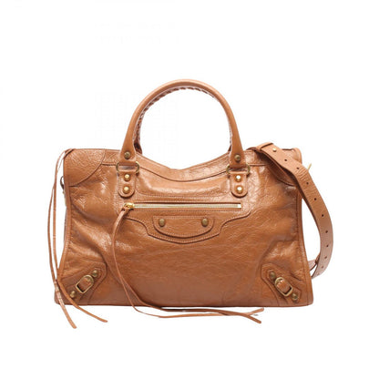 Balenciaga Handbag City 2-Way Camel Leather le