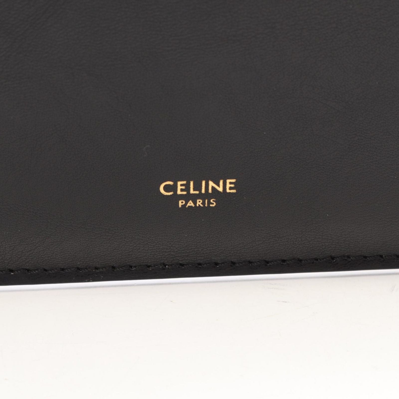 Celine Tote Flat Luggage Black Leather — view 4