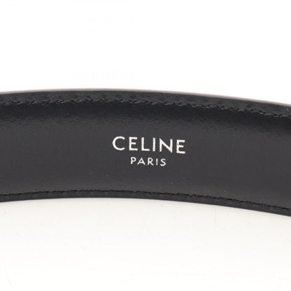 Celine Belt Triomphe Silver Gray Leather — view 4
