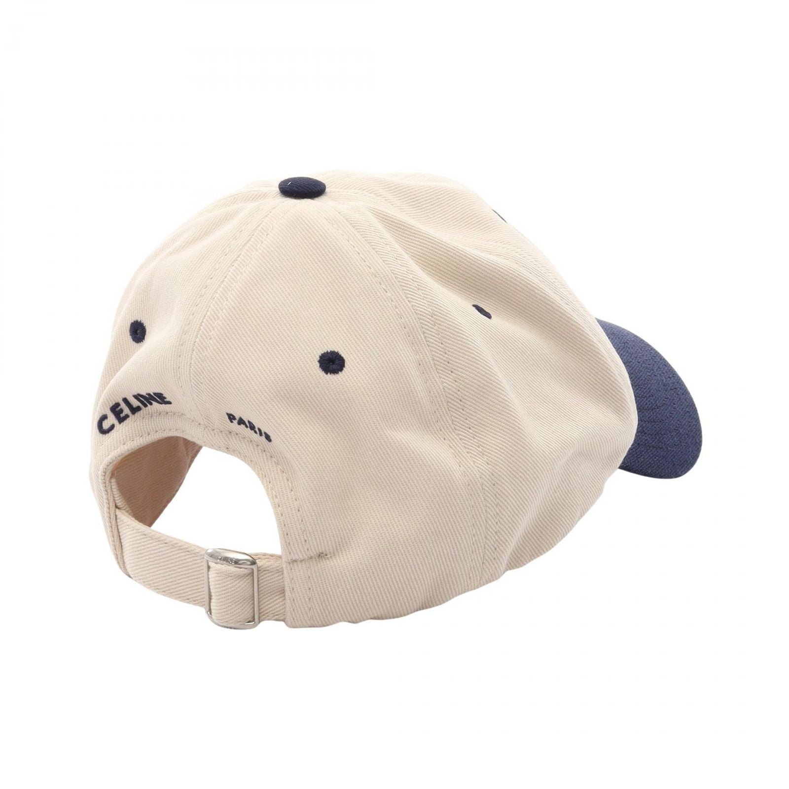 Celine Cap Triomphe Re Sully Cream Navy Cap — view 2