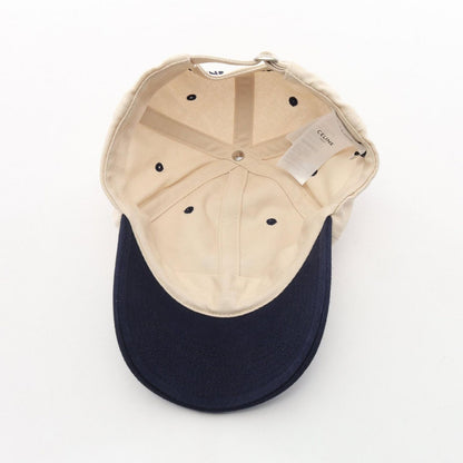 Celine Cap Triomphe Re Sully Cream Navy Cap — view 3