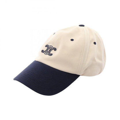 Celine Cap Triomphe Re Sully Cream Navy Cap