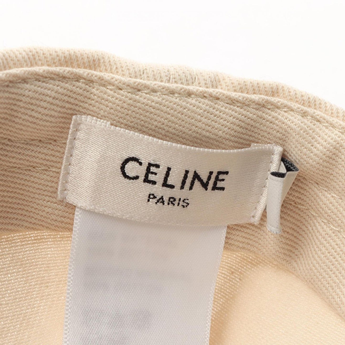Celine Cap Triomphe Re Sully Cream Navy Cap — view 4