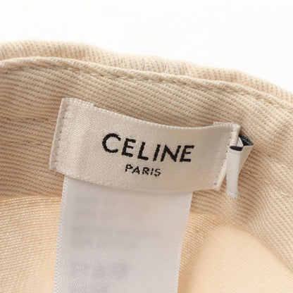 Celine Cap Triomphe Re Sully Cream Navy Cap — view 4