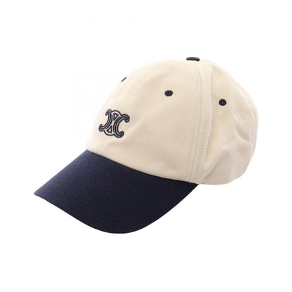 Celine Cap Triomphe Re Sully Cream Navy Cap