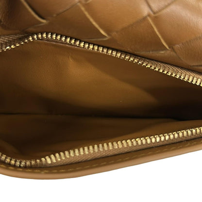 Bottega Veneta Wallet Flap Maxi Intrecciato Brown Beige Leather — view 5