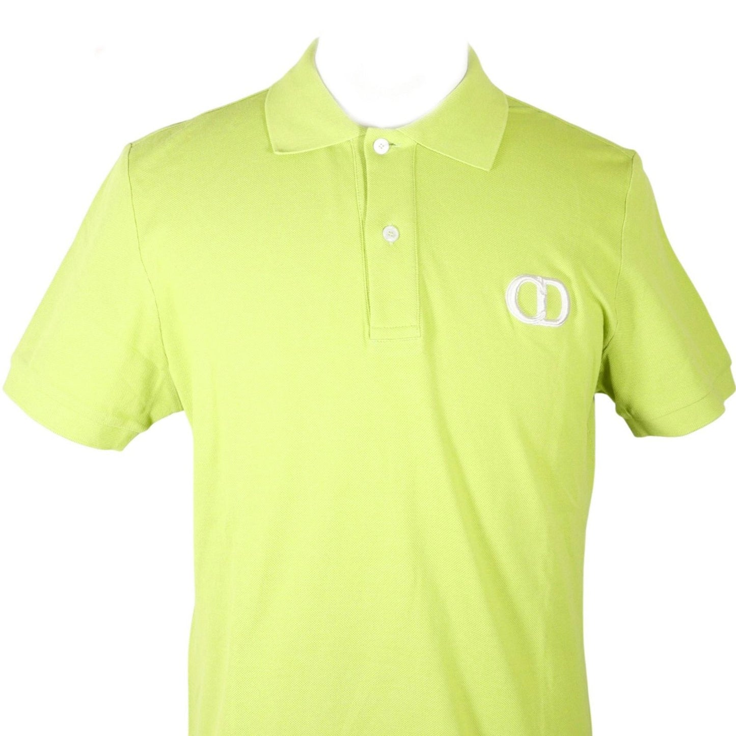 Dior CD Icon Cotton Yellow Green Polo — view 2
