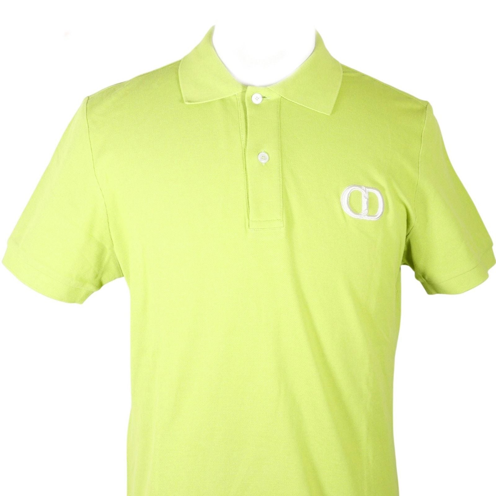 Dior CD Icon Cotton Yellow Green Polo — view 2