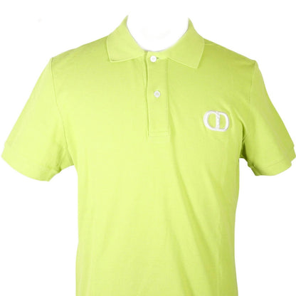 Dior CD Icon Cotton Yellow Green Polo — view 2