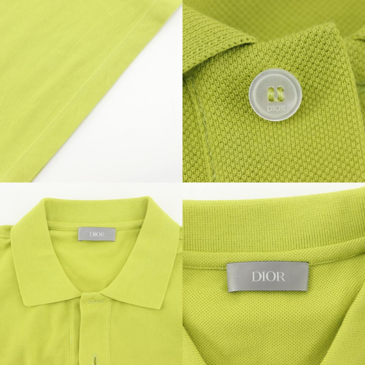 Dior CD Icon Cotton Yellow Green Polo — view 9